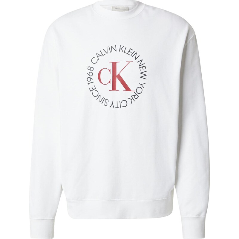 Calvin Klein Jeans Mikina červená / čierna / biela 66537577