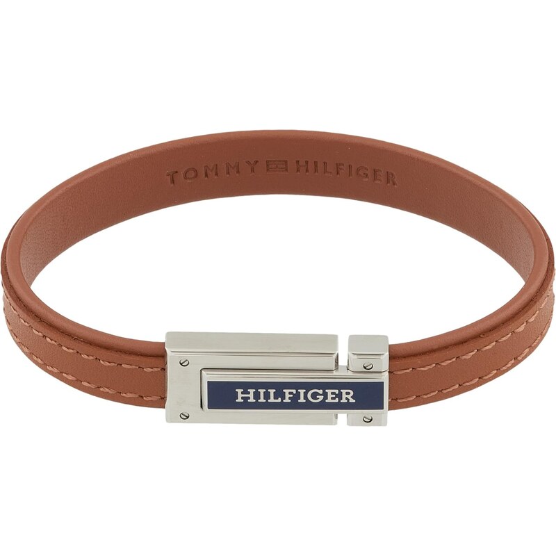 TOMMY HILFIGER Náramok tmavomodrá / svetlohnedá / strieborná 66537640