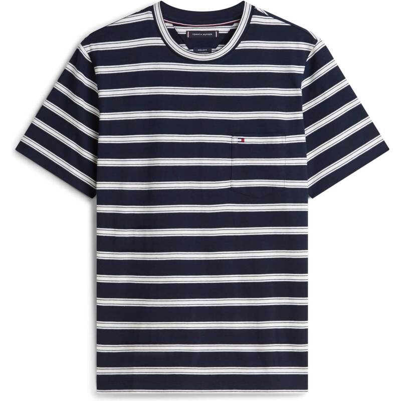 TOMMY HILFIGER Tričko ESS tmavomodrá / biela 66537698