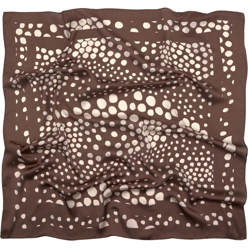 Pull&Bear Šatka W3 PAÑUELO LUNARES IRREGULARES nebielená / hnedá 66537668