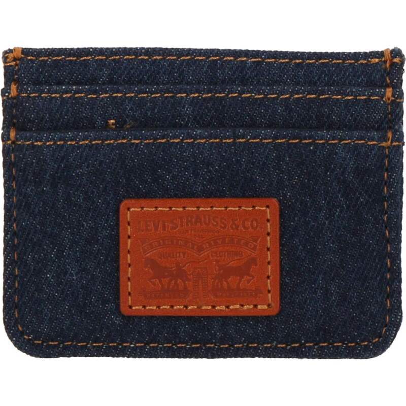 LEVIS Puzdro Levis Denim Card Holder modrá denim / hnedá 66537666