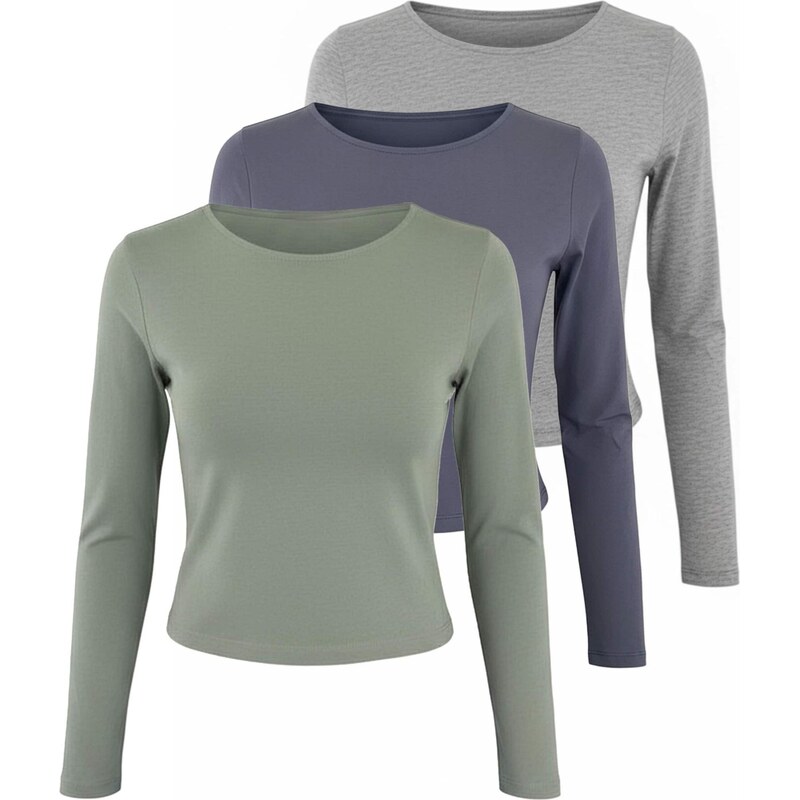 studioselect Tričko Blanca modrosivá / sivá melírovaná / mätová 66537765