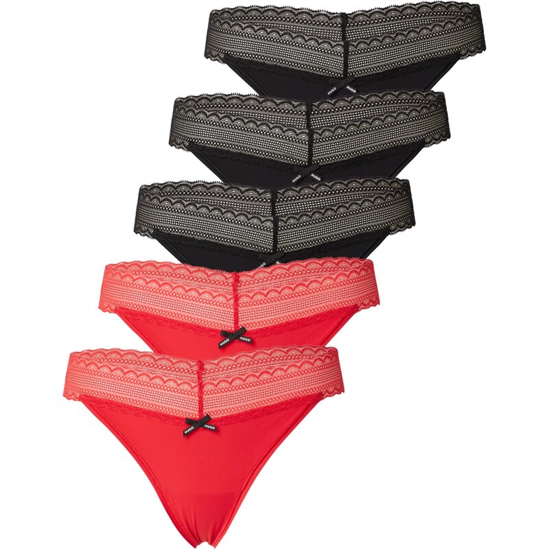 HUGO Tangá červená / čierna 66537846