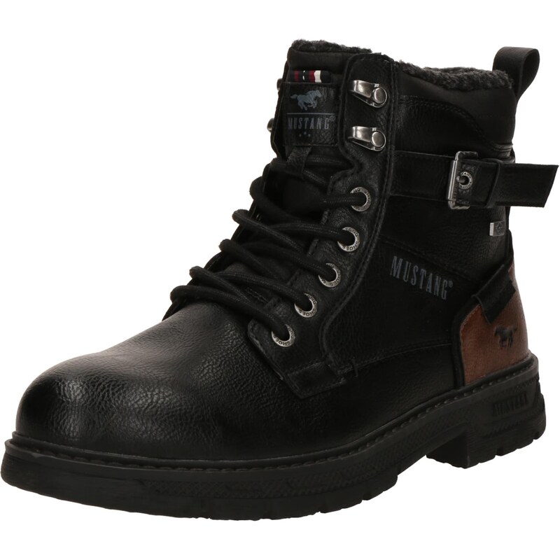 MUSTANG Šnurovacie čižmy čierna 66537833
