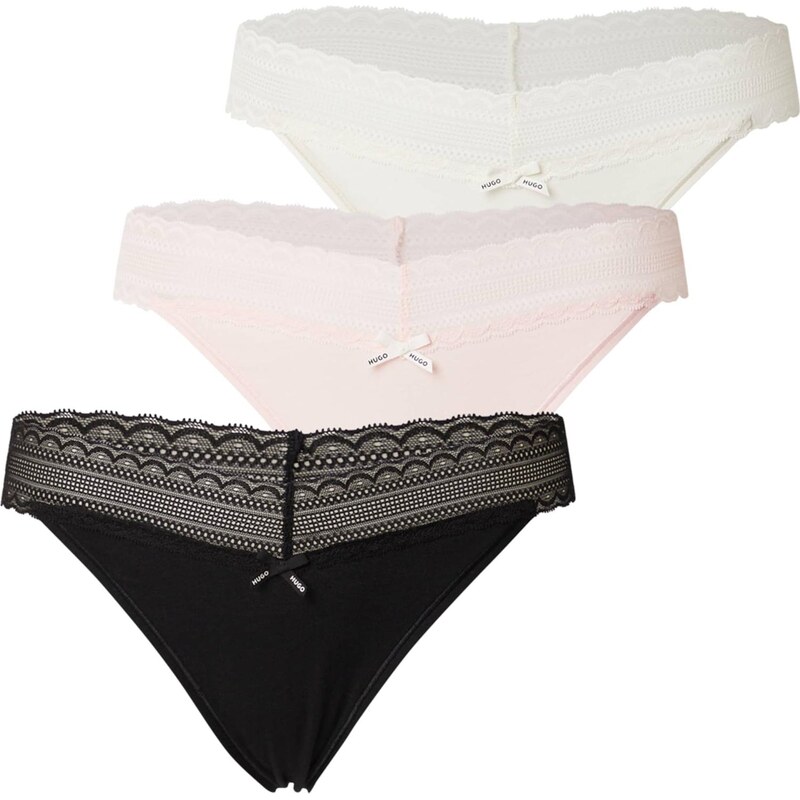 HUGO Tangá krémová / ružová / čierna 66537844