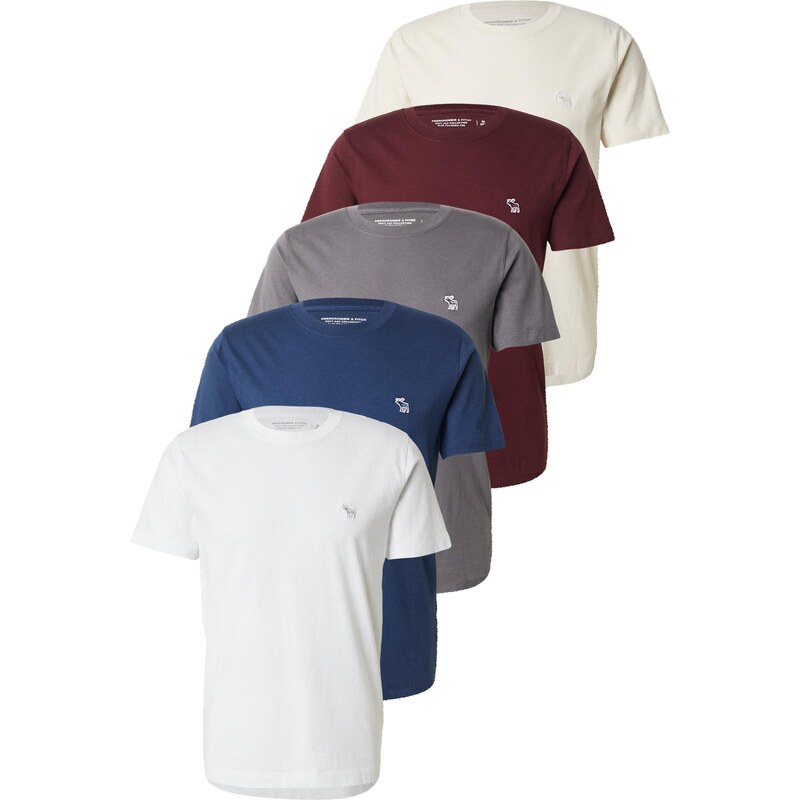 Abercrombie & Fitch Tričko krémová / námornícka modrá / sivá / 66537887