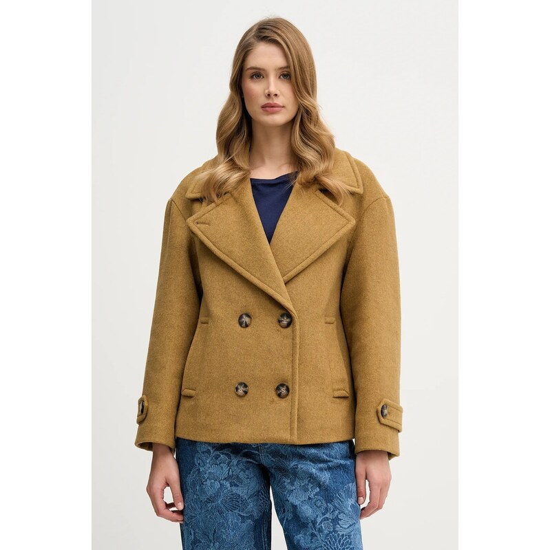 Kabát s prímesou vlny Sisley 66555120