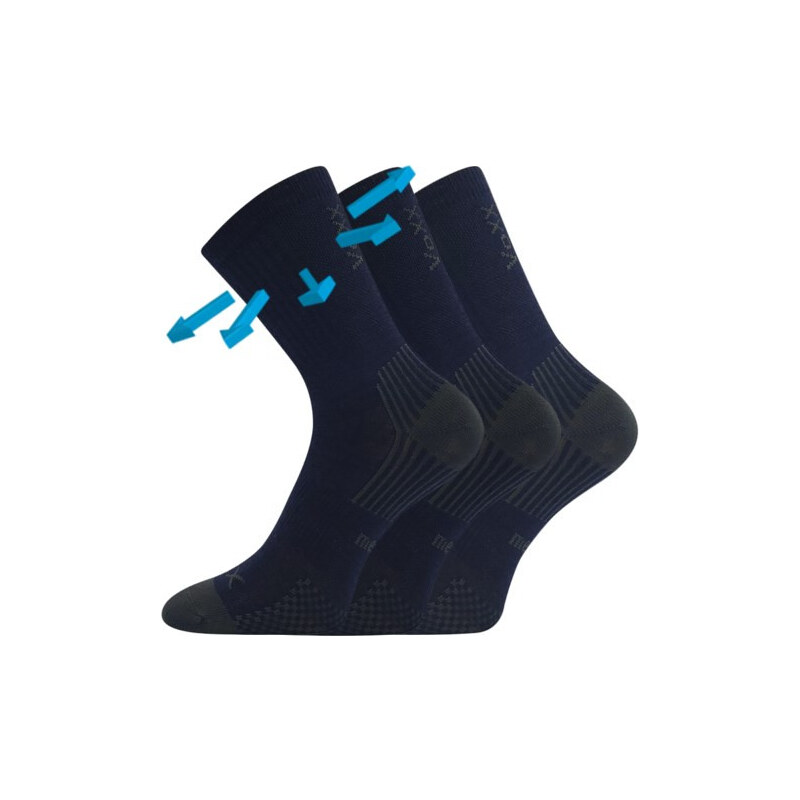 3PACK detské ponožky Voxx merino tmavo modré (Optimalik) 20/24 66554959