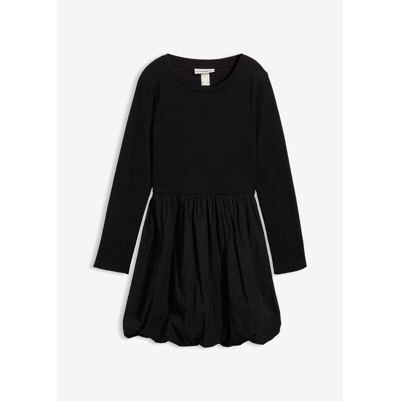 bonprix Mini šaty z čistej bio bavlny, farba čierna 66559968