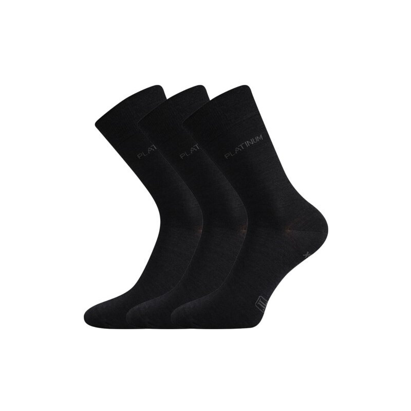 3PACK ponožky Lonka vysoké čierné (Dewool) 66561451