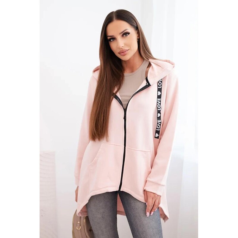 MladaModa Mikina s kapucňou a predlženou zadnou časťou model 9108 61431790