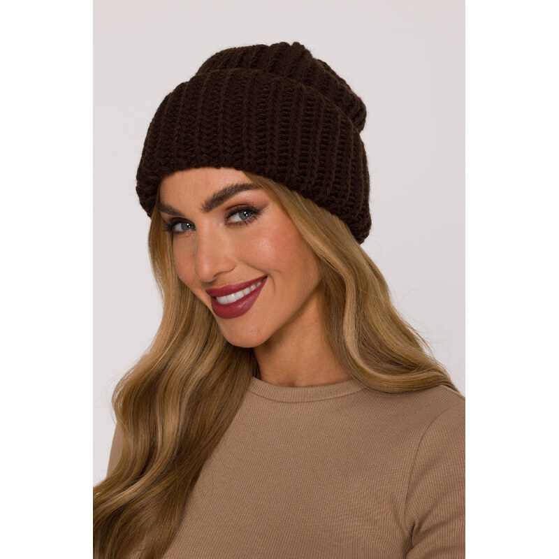 MOE Rebrová pletená čiapka | hnedá M895 66563801