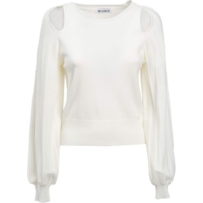 Influencer Sveter biela 66570267