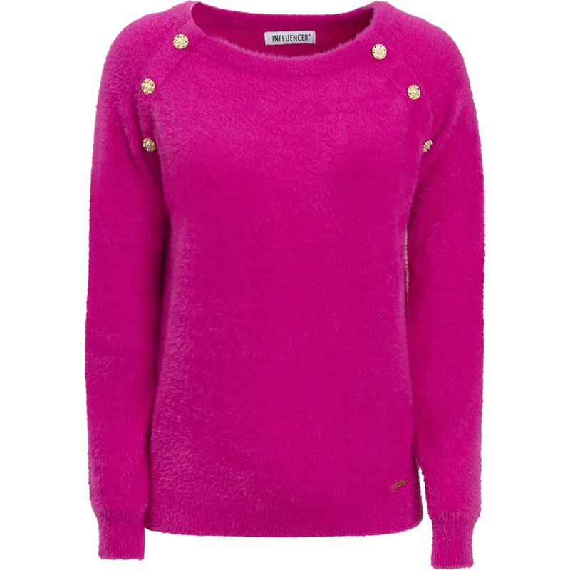 Influencer Sveter zlatá / fuksia 66570278