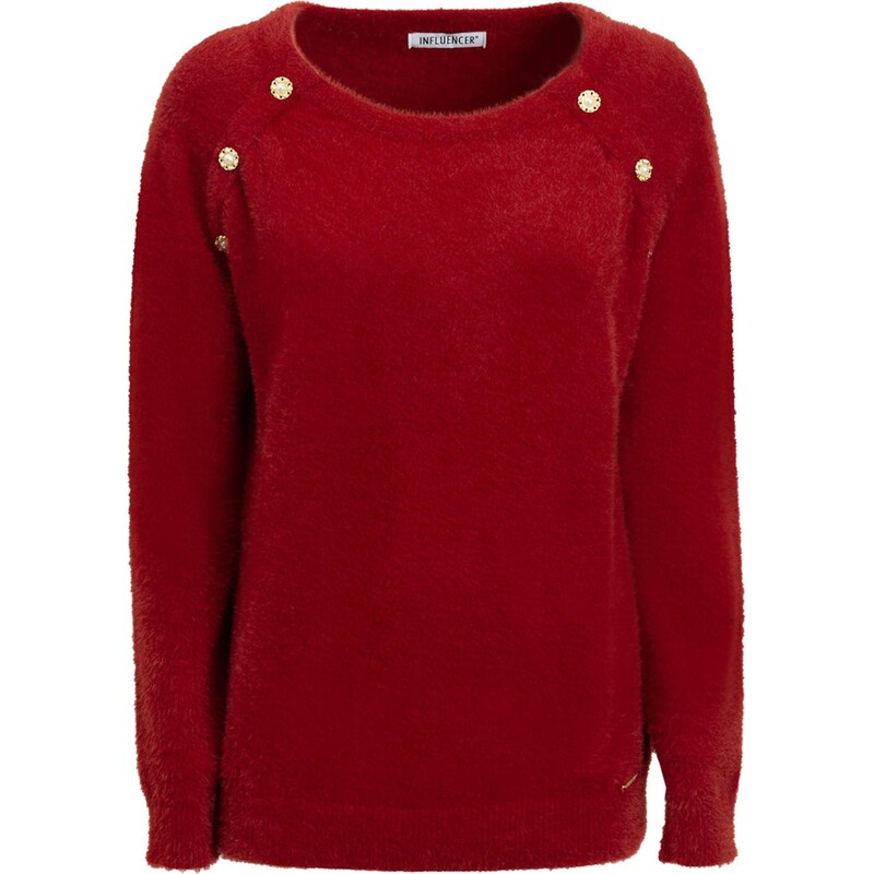Influencer Sveter zlatá / červená 66570273