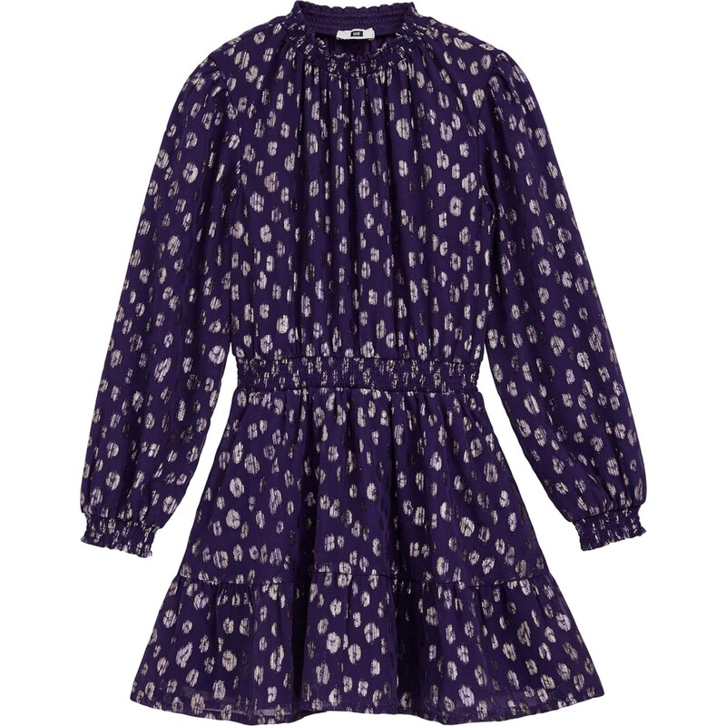 WE Fashion Šaty zlatá / tmavofialová / strieborná 66570678