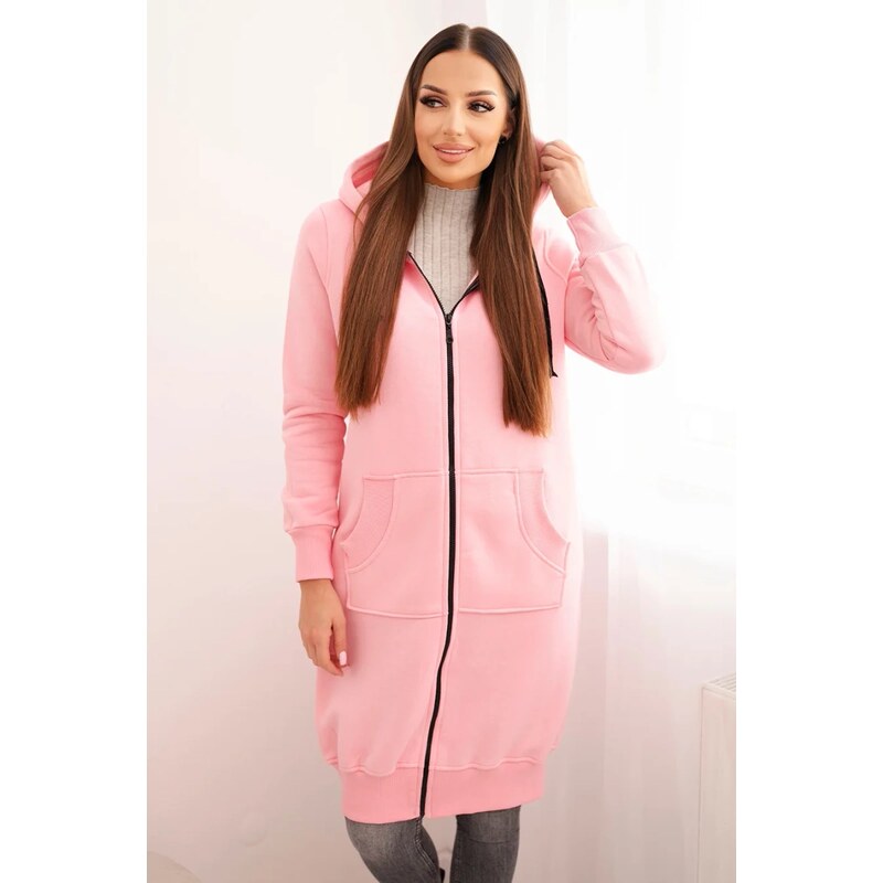 Kesi D8m Long Insulated Hooded Sweatshirt - Light Pink 64656544
