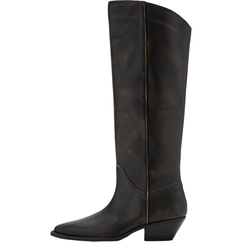 MANGO Čižmy Kami tmavohnedá 66570958