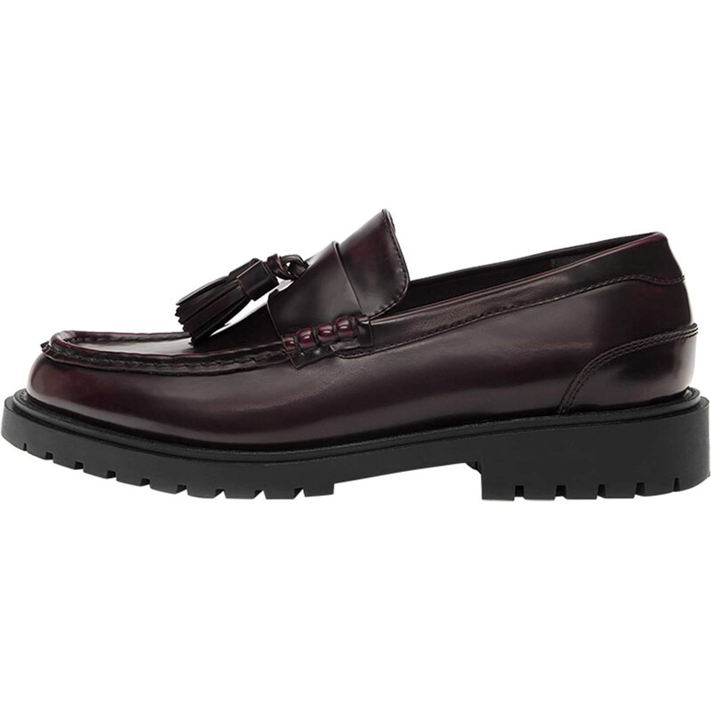 Pull&Bear Mokasíny burgundská 66570986