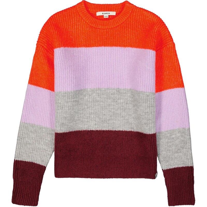 GARCIA Sveter sivá / cyklaménová / svetlofialová / homárová 66571042