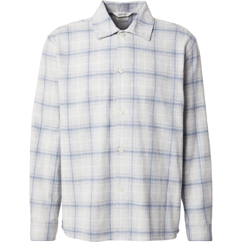 SELECTED Košeľa SLHEDWIN dymovo modrá / svetlosivá / biela 66571083