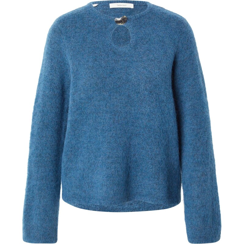 SELECTED Sveter SLFLULU modrozelená 66571085
