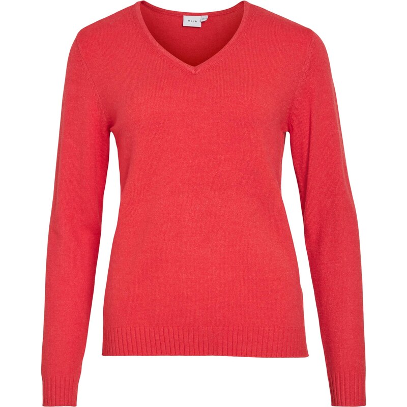 VILA Sveter VIRil jasne červená 66571106