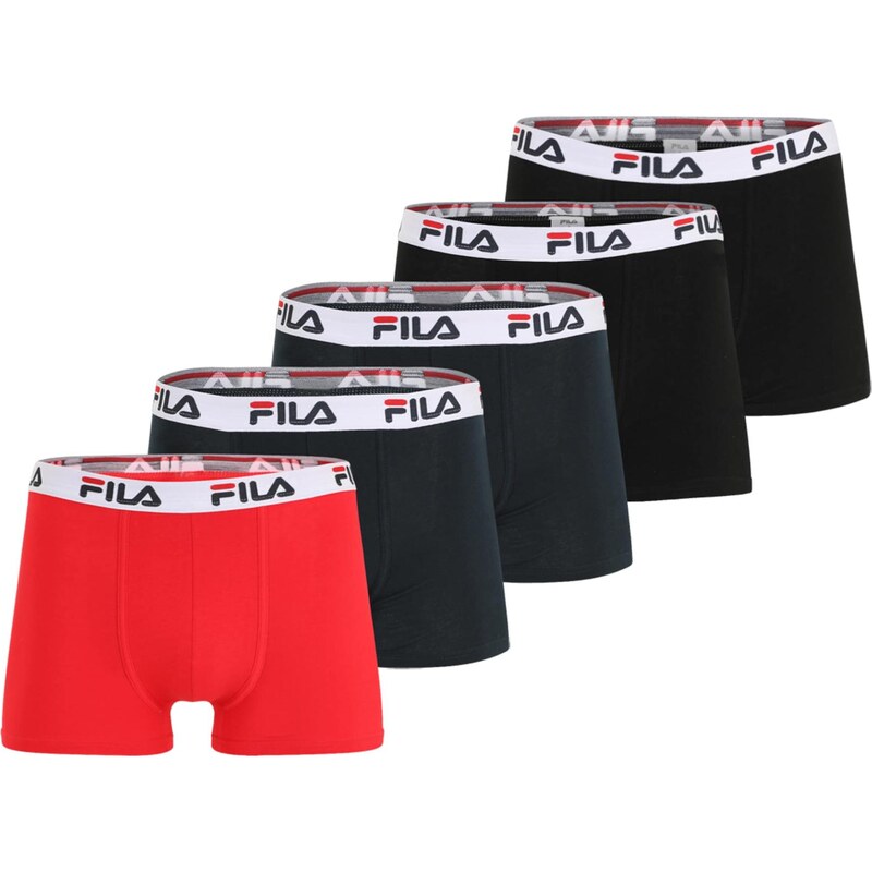FILA Boxerky námornícka modrá / jasne červená / čierna / biela 68364597