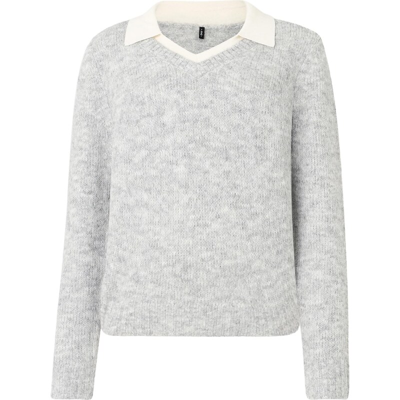 ONLY Sveter ONLAZU sivá / šedobiela 66571142
