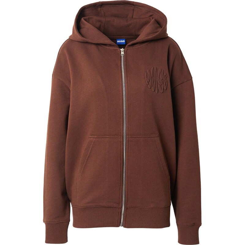 HUGO Tepláková bunda Doa_B_3 hnedá 66571174