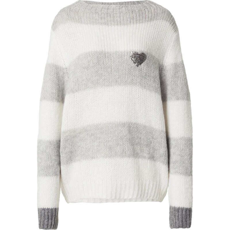 MORE & MORE Sveter sivá / biela 66571226