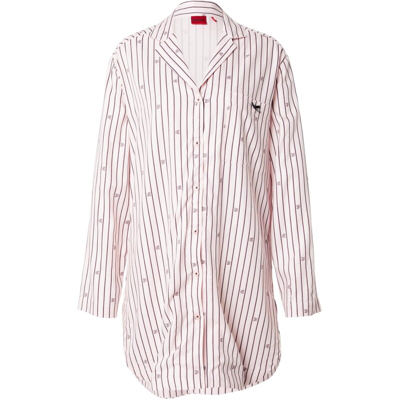 HUGO Nočná košieľka SARTORIAL baklažánová / orgovánová / rosé 66571231