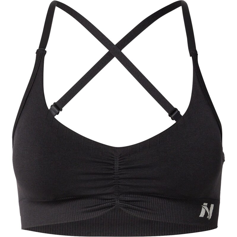 NEBBIA Športová podprsenka svetlosivá / čierna 66571281