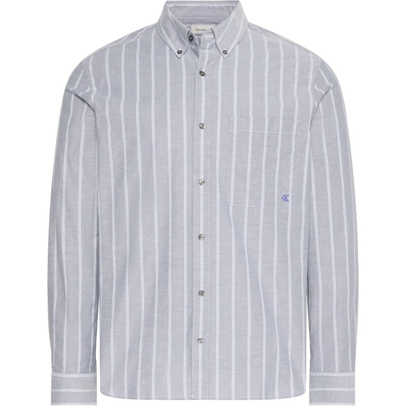 Calvin Klein Jeans Košeľa modrosivá / biela 66571374
