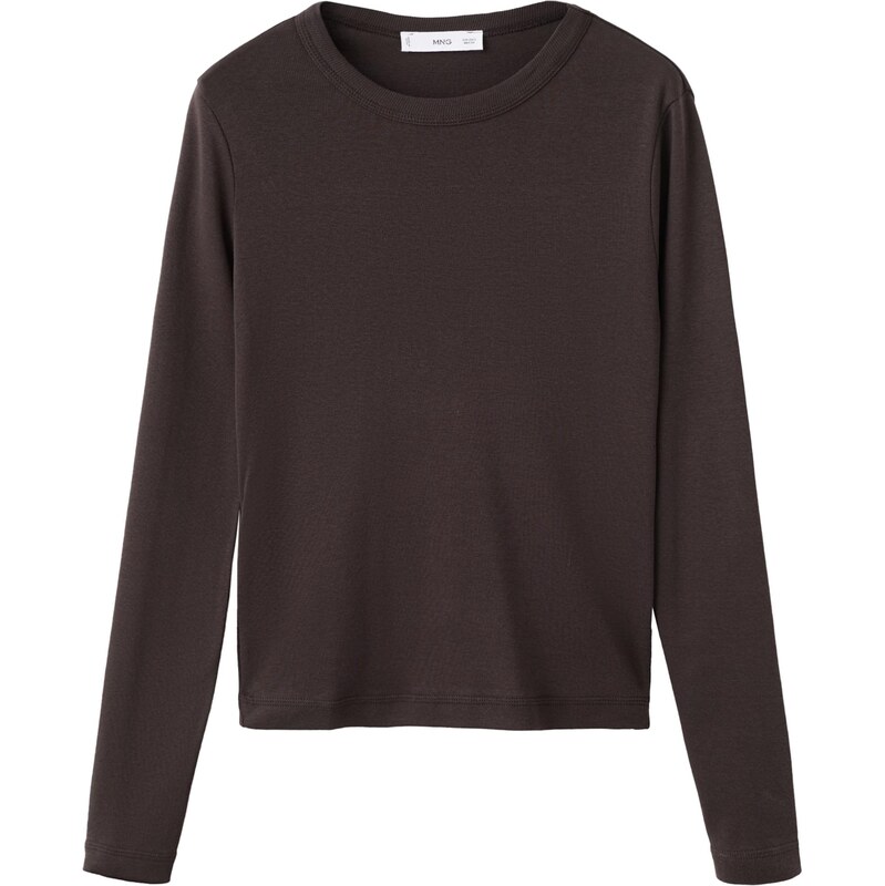 MANGO Tričko ENI čokoládová 66571409