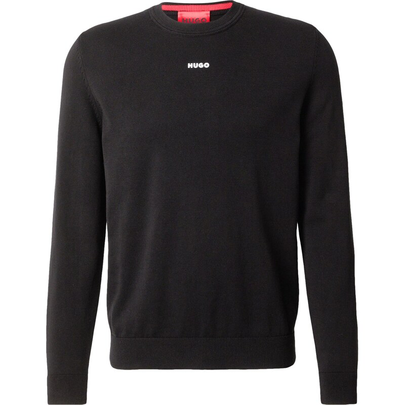 HUGO Sveter San Cassius-C2 čierna / biela 66571489