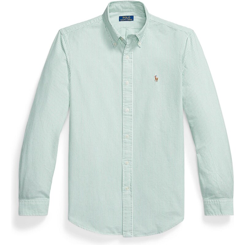 Polo Ralph Lauren Košeľa CLASSIC svetlozelená / biela 66571442