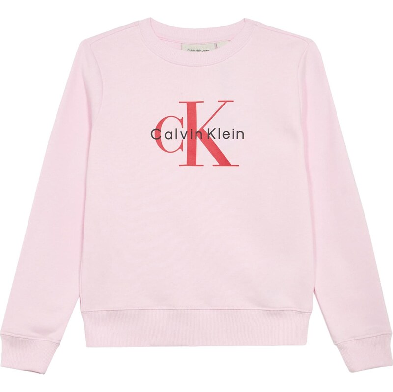 Calvin Klein Jeans Mikina ružová / krvavo červená / čierna 66571589