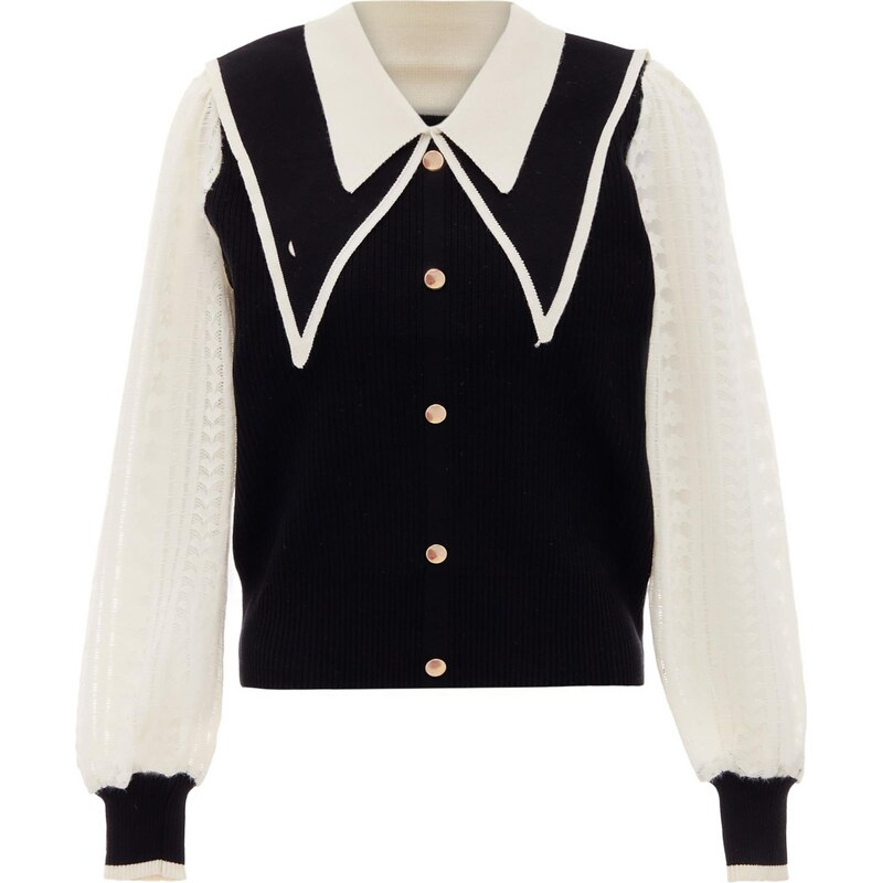 NAEMI Sveter zlatá / čierna / biela 66570117