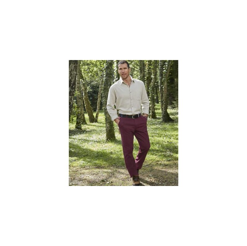 Bordové chino nohavice Jeseň Atlas For Men Bordová 60797165