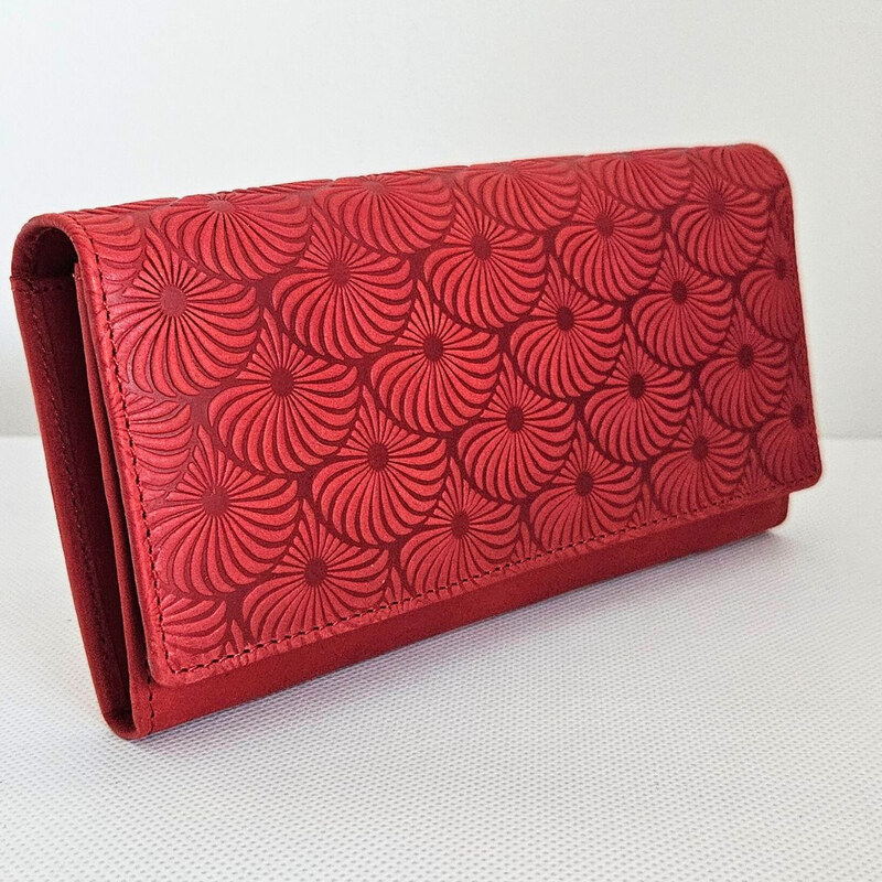 Paolo Peruzzi Kožená dámska červená peňaženka ADENNA 66572367