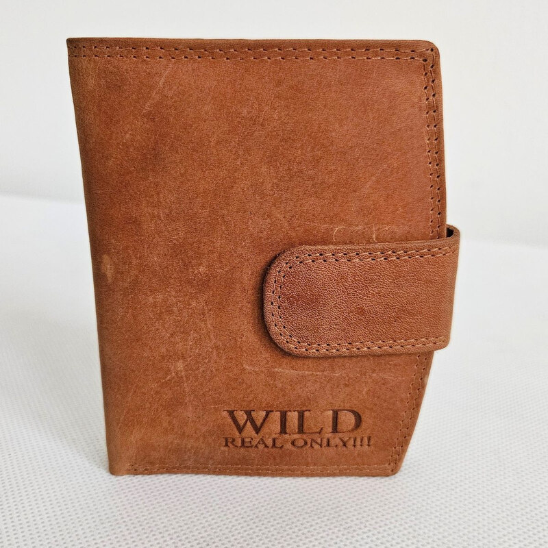 Hnedá kožená peňaženka WILD REAL ONLY 66572357