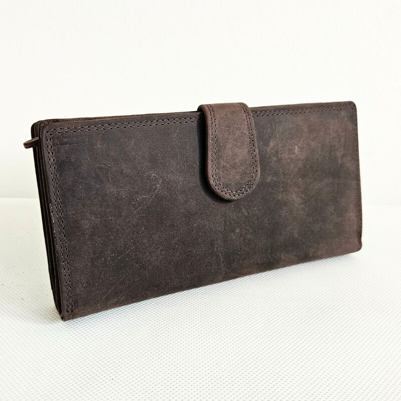 Tillberg Dámska kožená tmavohnedá peňaženka KENDRA 66572356