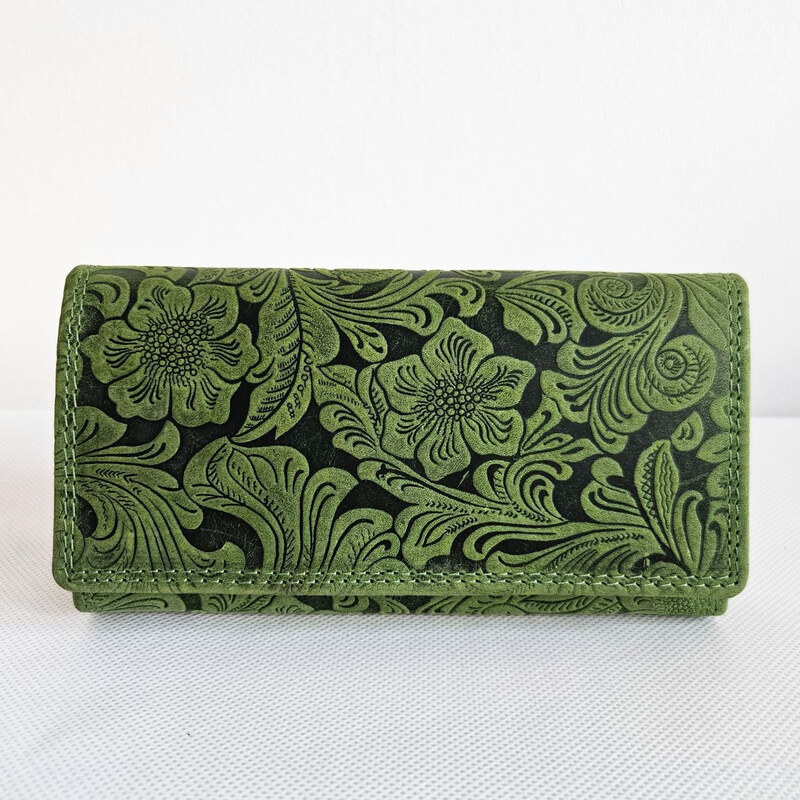 Tillberg Dámska kožená zelená peňaženka KALEA 66572378