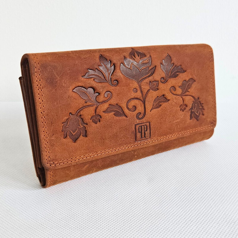 Paolo Peruzzi Oranžová kožená dámska peňaženka ANIKA 66531661