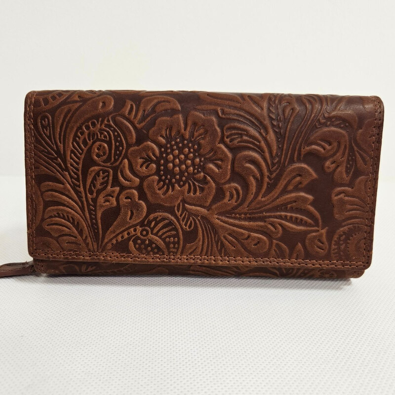 Tillberg Dámska tmavohnedá peňaženka z pravej kože YVET 66531673