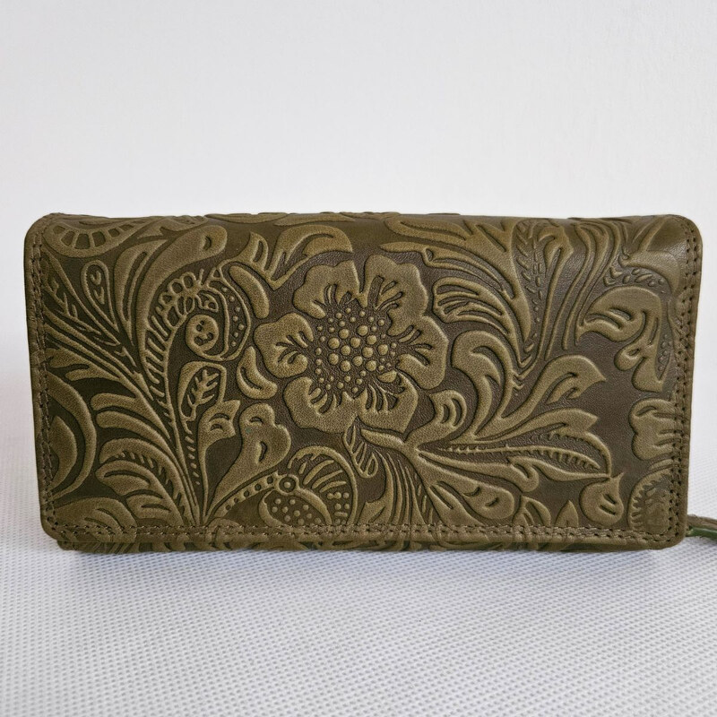 Tillberg Dámska olivová peňaženka z pravej kože YVET 66531674