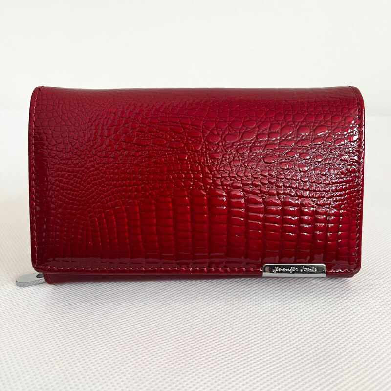 Jennifer Jones Dámska červená kožená peňaženka ZAFIRA 66531692