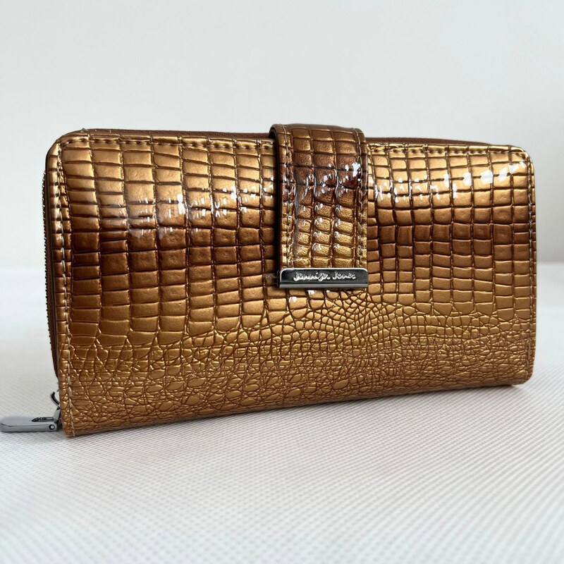 Jennifer Jones Dámska kožená zlatá peňaženka DOROTA 66531698