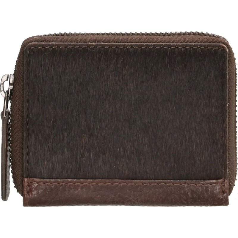 Micmacbags Dámska kožená peňaženka tmavohnedá Edna 66531757